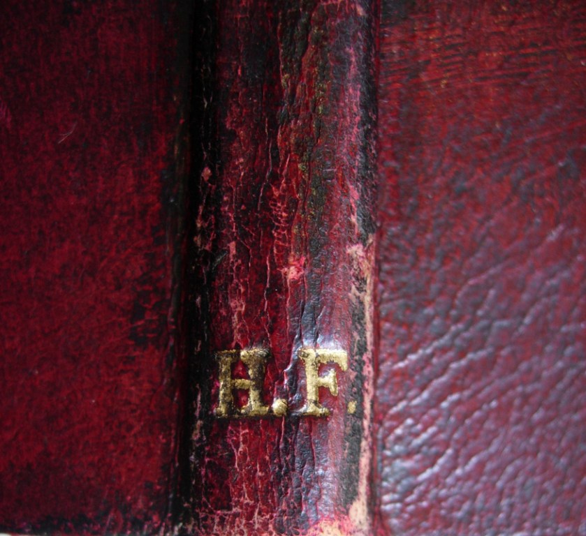 Horace Finaly, Banquier, initiales en or sur copie de Duncan Fraser, Newton's Interpolation, Florence, Bibliothèque de Sciences