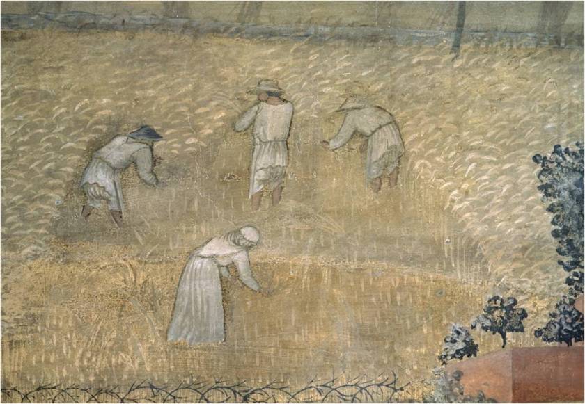 Le Bon Gouvernement par Ambrogio Lorenzetti, XIV Siècle, Siena, Italie.